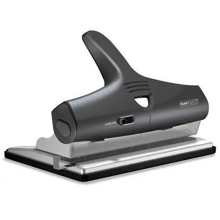 Dokud Zásoby Vydrží Děrovačka nastavitelná "Heavy Duty", 32 listů,kovová, černo-šedá, RAPESCO OFERTA office vše pro kancelář