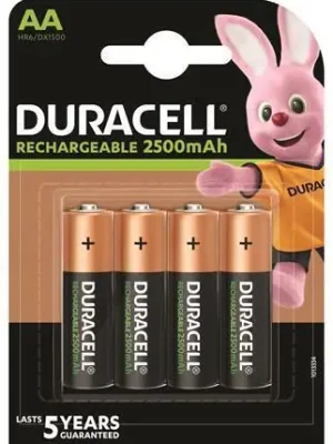 Omezená Nabídka Dobíjecí baterie, AA, 4 x 2500 mAh, DURACELL OFERTA office vše pro kancelář