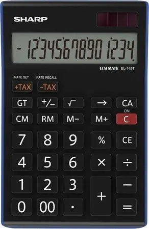 Nejlepší Cena Kalkulačka, stolní, 14místný displej, SHARP "EL-145TBL" OFERTA office vše pro kancelář