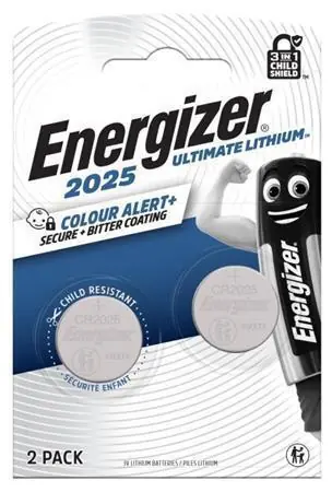 Sleva Knoflíková baterie "Ultimate Lítium Performance", CR2025, 2 ks, barevné varování, ENERGIZER 76389004 OFERTA office vše pro kancelář