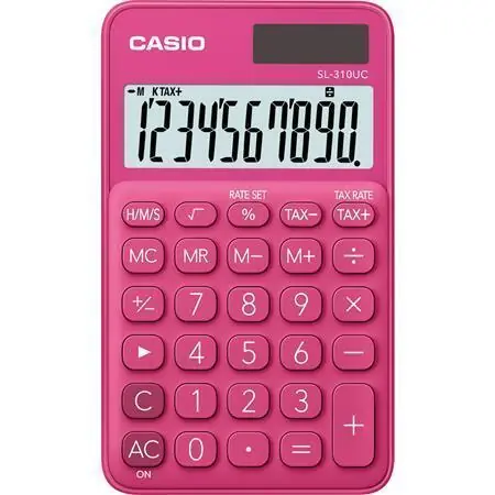 Víkendová Akce Kalkulačka "SL 310", červená, 10 místný displej, CASIO OFERTA office vše pro kancelář