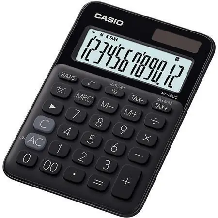 Značkový Kalkulačka stolní "MS 20UC", černá, 12místný displej, CASIO MS 20 UC BK OFERTA office vše pro kancelář