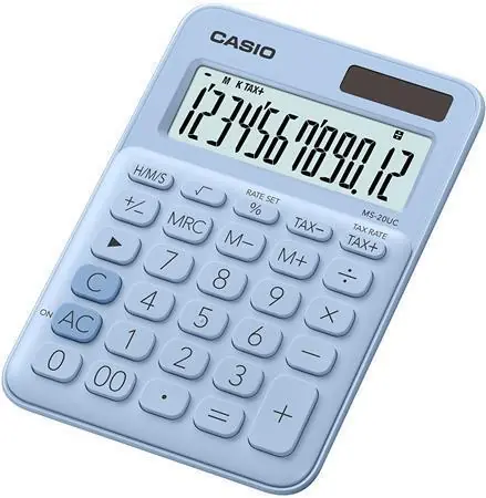 Zlevněný Kalkulačka stolní, 10 místný displej, CASIO "MS 20UC", světle modrá OFERTA office vše pro kancelář