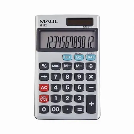 Kalkulačka "M 112", kapesní, 12 číslic, MAUL 7262295 OFERTA office vše pro kancelář Cenově Výhodný