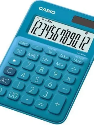 Originální Kalkulačka "MS 20 UC", modrá, stolní, 12 místný displej, CASIO OFERTA office vše pro kancelář