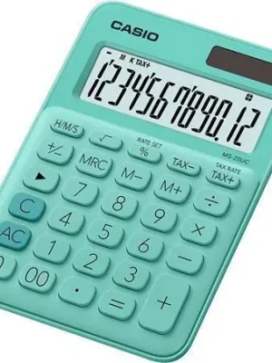 Značkový Kalkulačka "MS 20 UC", zelená, stolní, 12 místný displej, CASIO OFERTA office vše pro kancelář
