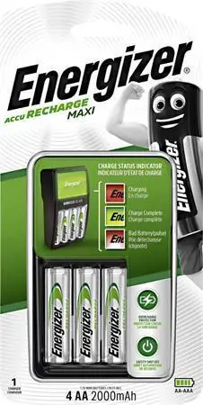 Nabíječka baterií "Maxi", AA tužková/AAA mikro, 4x2000 mAh AA, ENERGIZER OFERTA office vše pro kancelář Novinka