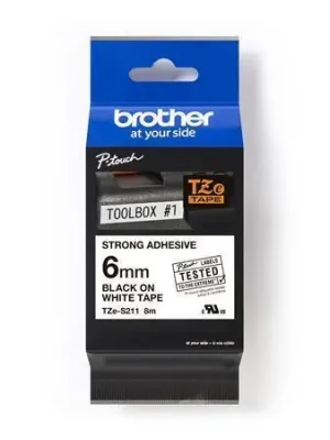 Cenově Výhodný Páska, 9 mm x 8 m, BROTHER, bílá-černá OFERTA office vše pro kancelář