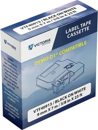 Víkendová Akce Páska, černá na bílé, 9 mm x 7 m, VICTORIA TECHNOLOGY OFERTA office vše pro kancelář