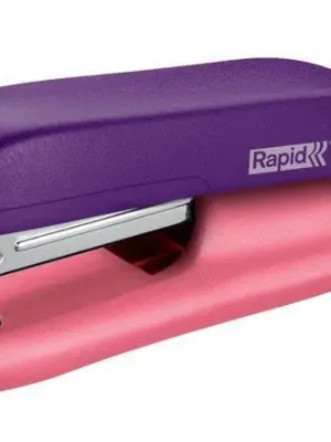 Sešívačka "F5" a mini děrovačka Rapid "FC10", pastelová fialová-broskvová, set, 10 listů, RAPID OFERTA office vše pro kancelář Hit Sezóny