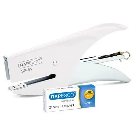 Sleva Sešívačka "SP-64", bílá, 21/4, na 12 listů, kov, RAPESCO 1381 OFERTA office vše pro kancelář