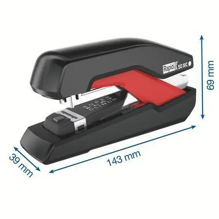 Novinka Sešívačka "Supreme Omnipress SO30c", červená-černá, RAPID OFERTA office vše pro kancelář