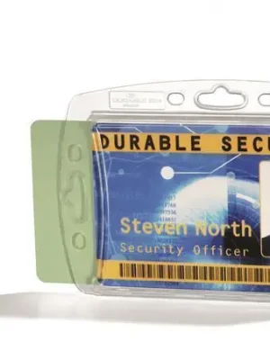 Víkendová Akce Držák na bezpečnostní karty "ENCLOSED", transparentní, na 2 karty, uzavřené, DURABLE 892419 OFERTA office vše pro kancelář