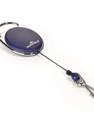 Držák jmenovek "Style", tmavě modrá, výsuvný, karabina, DURABLE 832707 OFERTA office vše pro kancelář Nejlepší Volba