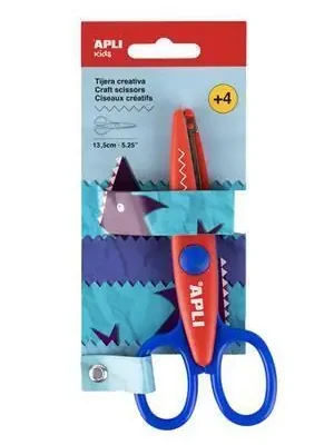 Jen Po Omezenou Doba Nůžky kreativní “Zig-Zag”, modrá-červená, zoubky, 13,5 cm, APLI 20000 OFERTA office vše pro kancelář