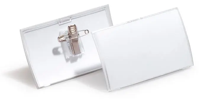 Autentický Jmenovka s klipem a zavíracím špendlíkem "Click Fold", 54 x 90 mm, DURABLE 821419 OFERTA office vše pro kancelář