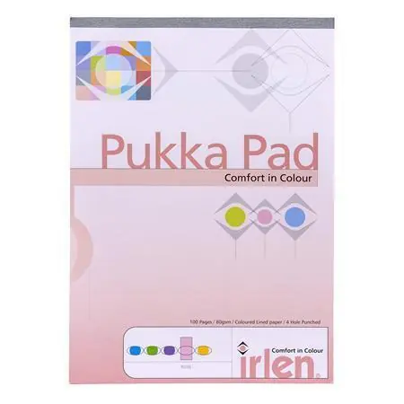 Autentický Poznámkový blok "Irlen Dyslexia", růžová, A4, linkovaný, 50 listů, PUKKA PAD IRLEN50(ROSE)-30 OFERTA office vše pro kancelář