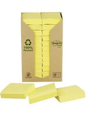 Samolepicí bloček "Nature", žlutá, 38 x 51 mm, 24x 100 listů, recyklovaný, 3M POSTIT 7100172247 OFERTA office vše pro kancelář Kup Teď