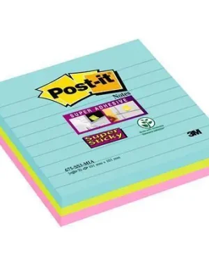 Jen Po Omezenou Doba Samolepicí bloček "Super Sticky Miami", mix barev, 101 x 101 mm, 3x 70 listů, linkovaný, 3M POSTIT 7 OFERTA office vše pro kancelář