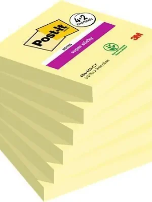 Cenová Bomba Samolepicí bloček "Super Sticky", žlutá, 76 x 76 mm, 6x 90 listů, 3M POSTIT 7100259321 OFERTA office vše pro kancelář