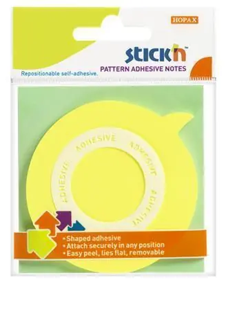 Samolepicí bloček ve tvaru bubliny, neonově žlutá, 50 listů, STICK N 21544 OFERTA office vše pro kancelář Bezpečná Platba