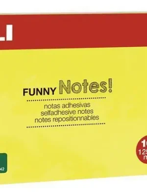 Objednat Nyní Samolepicí bloček "FUNNY", žlutá, 75 x 125 mm, 100 listů, APLI 15002 OFERTA office vše pro kancelář