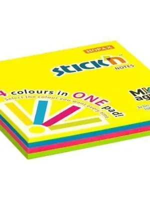 Časově Omezené Samolepicí bloček "Magic Pad", nenové barvy, 76x76 mm, 100 listů, STICK N 21571 OFERTA office vše pro kancelář