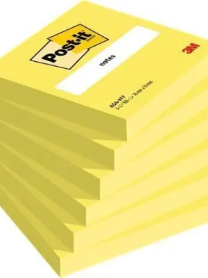 Samolepicí bloček, neon žlutá, 76 x 76 mm, 6x 100 listů, 3M POSTIT 7100180386 OFERTA office vše pro kancelář Výprodej