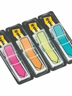 Cenový Hit Samolepicí záložky se zásobníkem, mix barev, 12 x 43 mm, 5x 20 listů, tvar šipky, 3M POSTIT 70000380 OFERTA office vše pro kancelář