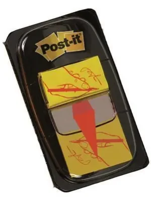 Bezpečná Platba Samolepicí záložky se zásobníkem, žlutá s grafikou, 25 x 43 mm, 50 listů, 3M POSTIT 7000144931 OFERTA office vše pro kancelář