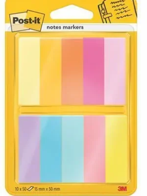 Samolepicí záložky, mix barev, 15 x 50 mm, 10x 50 listů, 3M POSTIT 7100234524 OFERTA office vše pro kancelář Cenová Bomba
