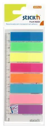 Samolepicí záložky, mix neonový barev, 45 x 12 mm, 8x 25 listů, plast, STICK N 21345 OFERTA office vše pro kancelář Akční Cena