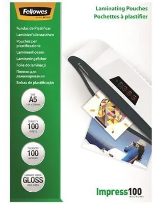 Originální Laminovací fólie, lesklá, 100 micron, A5, FELLOWES OFERTA office vše pro kancelář