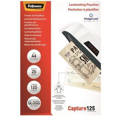 Autentický Laminovací fólie, lesklá, 125 micron, A4, FELLOWES OFERTA office vše pro kancelář