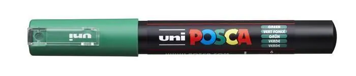 Originální Akrylový popisovač "Posca PC-1M", zelená, 0,7 - 1,0 mm, UNI OFERTA office vše pro kancelář