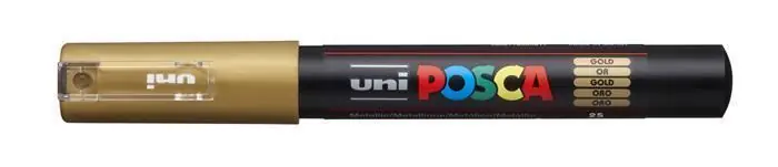 Akrylový popisovač "Posca PC-1M", zlatá, 0,7 - 1,0 mm, UNI OFERTA office vše pro kancelář Časově Omezené