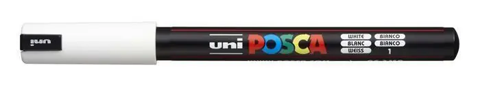 Tovární Cena Akrylový popisovač "Posca PC-1MR", bílá, 0,7 mm, UNI OFERTA office vše pro kancelář