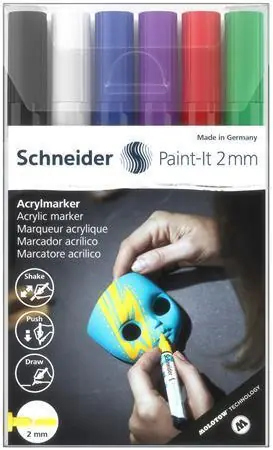 120195 Akrylové popisovače "Paint-It 310", sada 6 barev, 2 mm, SCHNEIDER OFERTA office vše pro kancelář Bezpečná Platba