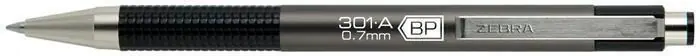 26341 Kuličkové pero "F301", modrá, 0,24 mm, stiskací mechanismus, antracitové tělo, ZEBRA OFERTA office vše pro kancelář Jen Po Omezenou Doba