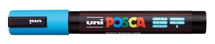 Akrylový popisovač "Posca PC-5M", světle modrá, 1,8-2,5 mm, UNI OFERTA office vše pro kancelář Aktuální