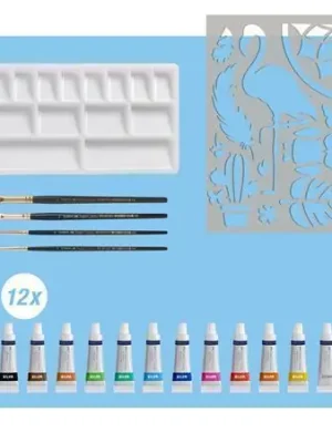 Akvarelové barvy včetně příslušenství "Creative Studio", 12 barev, 18 ks, sada, FABER-CASTELL 169618 OFERTA office vše pro kancelář Finální Výprodej