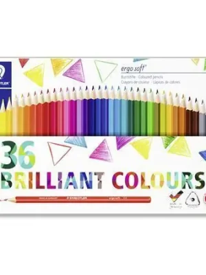 Barevné pastelky "Ergo Soft", 36 barev, trojhranné, STAEDTLER 157 M36 OFERTA office vše pro kancelář Rychlé Dodání