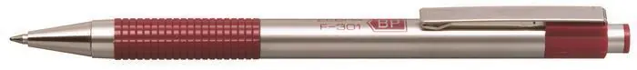 EF301WR Kuličkové pero "F 301", modrá, 0,24 mm, bordó tělo z nerezové oceli, ZEBRA OFERTA office vše pro kancelář Originální