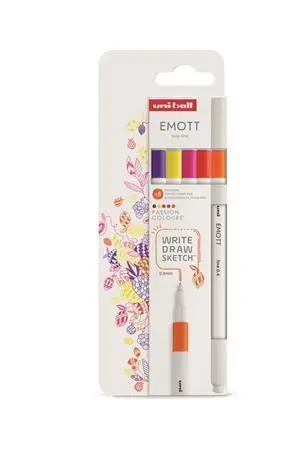 Objednat Nyní Fineliner "Emott Passion", 5 různých barev, 0,4 mm, UNI 302422264 OFERTA office vše pro kancelář
