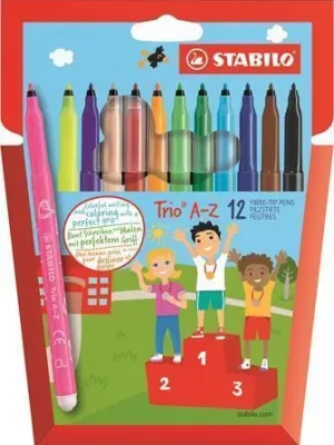 Dokud Zásoby Vydrží Fixy "Trio A-Z", 0,7mm, 12ks/ bal. , STABILO OFERTA office vše pro kancelář