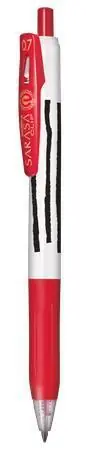 Novinka Gelové pero "Sarasa Clip", červená-pruh, 0,33 mm, stiskací mechanismus, ZEBRA 48293 OFERTA office vše pro kancelář