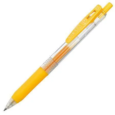 Gelové pero "Sarasa Clip", žlutá, 0,33 mm, stiskací mechanismus, ZEBRA 35135 OFERTA office vše pro kancelář Nejprodávanější