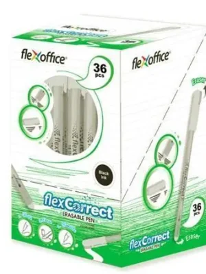 Gelové pero "FlexCorrect", modrá, 0,25 mm, 36 ks, s víčkem, vymazatelné, FLEXOFFICE FO-GELE002 OFERTA office vše pro kancelář Dokud Zásoby Vydrží