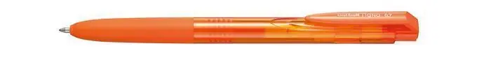 Gelové pero "UMN-155N", oranžová, 0,35 mm, stiskací mechanismus, UNI OFERTA office vše pro kancelář Výhodná Nabídka