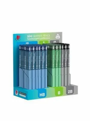 Grafitová tužka "Ježek", displej/184 ks, tmavé pastelové barvy, HB, B, 2B, trojhranná, ICO 913004700 OFERTA office vše pro kancelář Nízká Cena